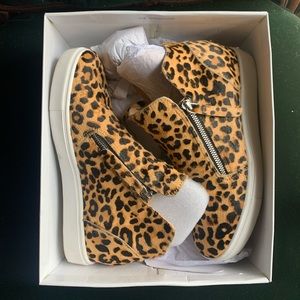 Leopard Steve Madden Wedge Sneakers
